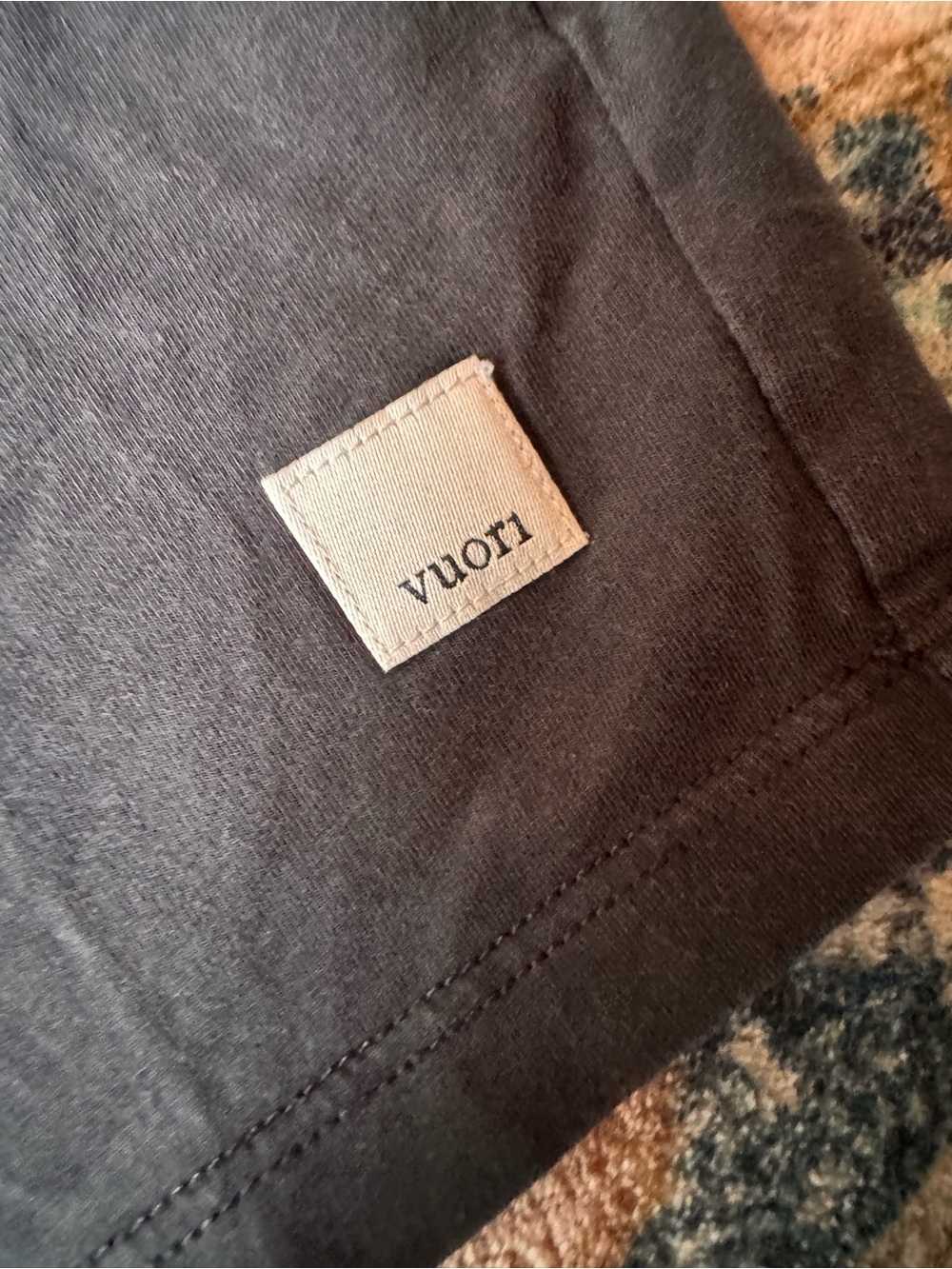 Vuori Feather Tee in Washed Black Long-Sleeve Relaxed Crew Tee - Picture 6 of 7